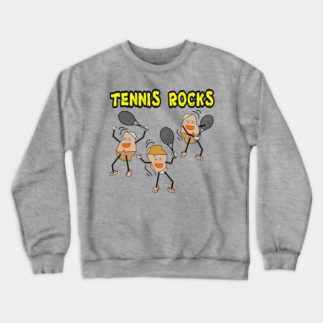 Tennis rocks Crewneck Sweatshirt by Barthol Graphics